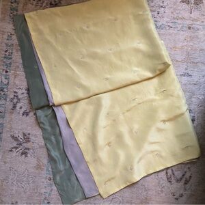 Vintage 90’s Banana Republic Green, yellow and gray ombré silk shall